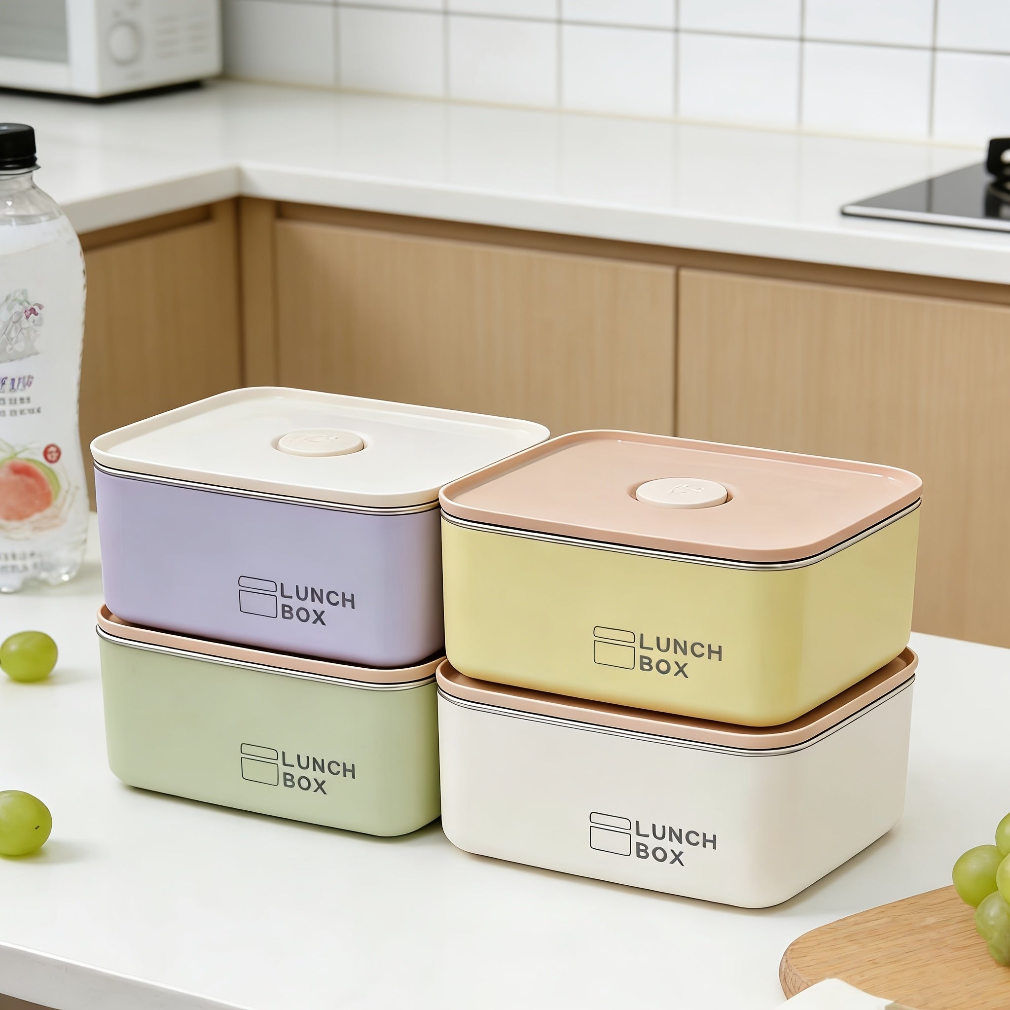 Stainless Steel Leak-Proof Fresh-Keeping Insulated Lunch Box, Special for Travel And Picnic, Sealed with Lid, Fresh-Keeping Lunch Box, Portable Microwave Oven Special Multi-Functional Bento Box