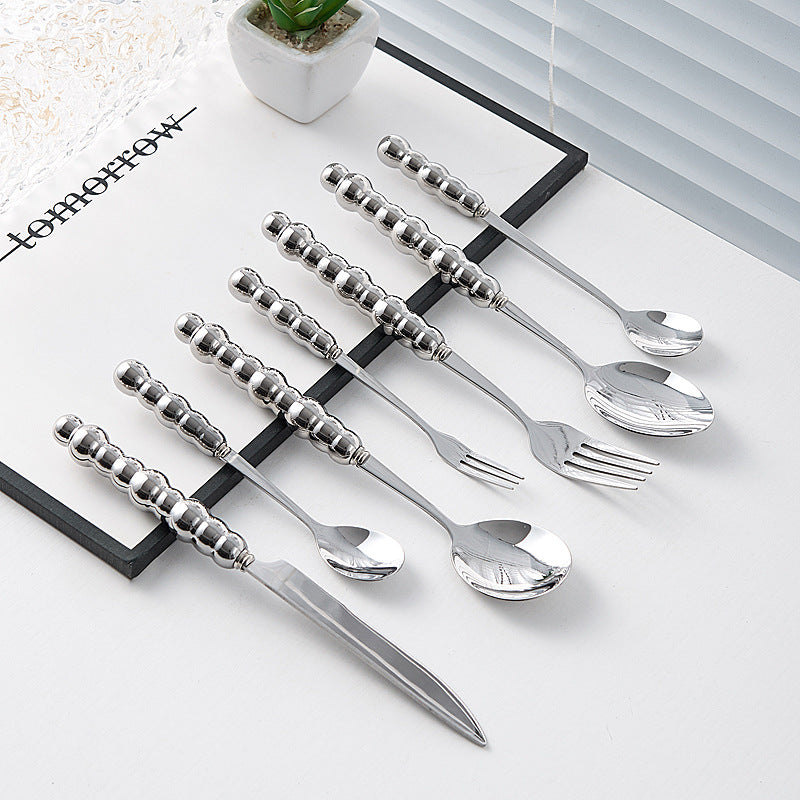 Exquisite Stainless Steel Cutlery Set with Ceramic Handles, Elegant Wedding Cutlery, Perfect for Bridal Showers, Wedding Receptions, And Special Occasions