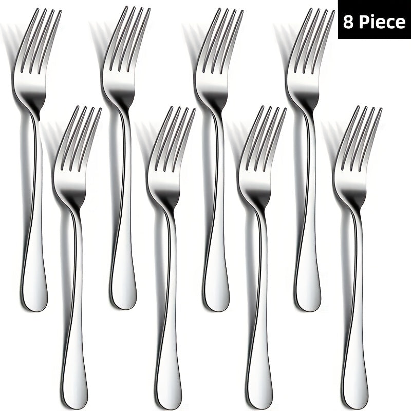 8\u002F12pcs Dinner Fork Set, 8.2-Inch Stainless Steel Table Forks, Metal Forks, Suitable for Home, Kitchen Or Restaurant Use, Mirror Polished, Dishwasher Safe