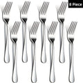 8\u002F12pcs Dinner Fork Set, 8.2-Inch Stainless Steel Table Forks, Metal Forks, Suitable for Home, Kitchen Or Restaurant Use, Mirror Polished, Dishwasher Safe
