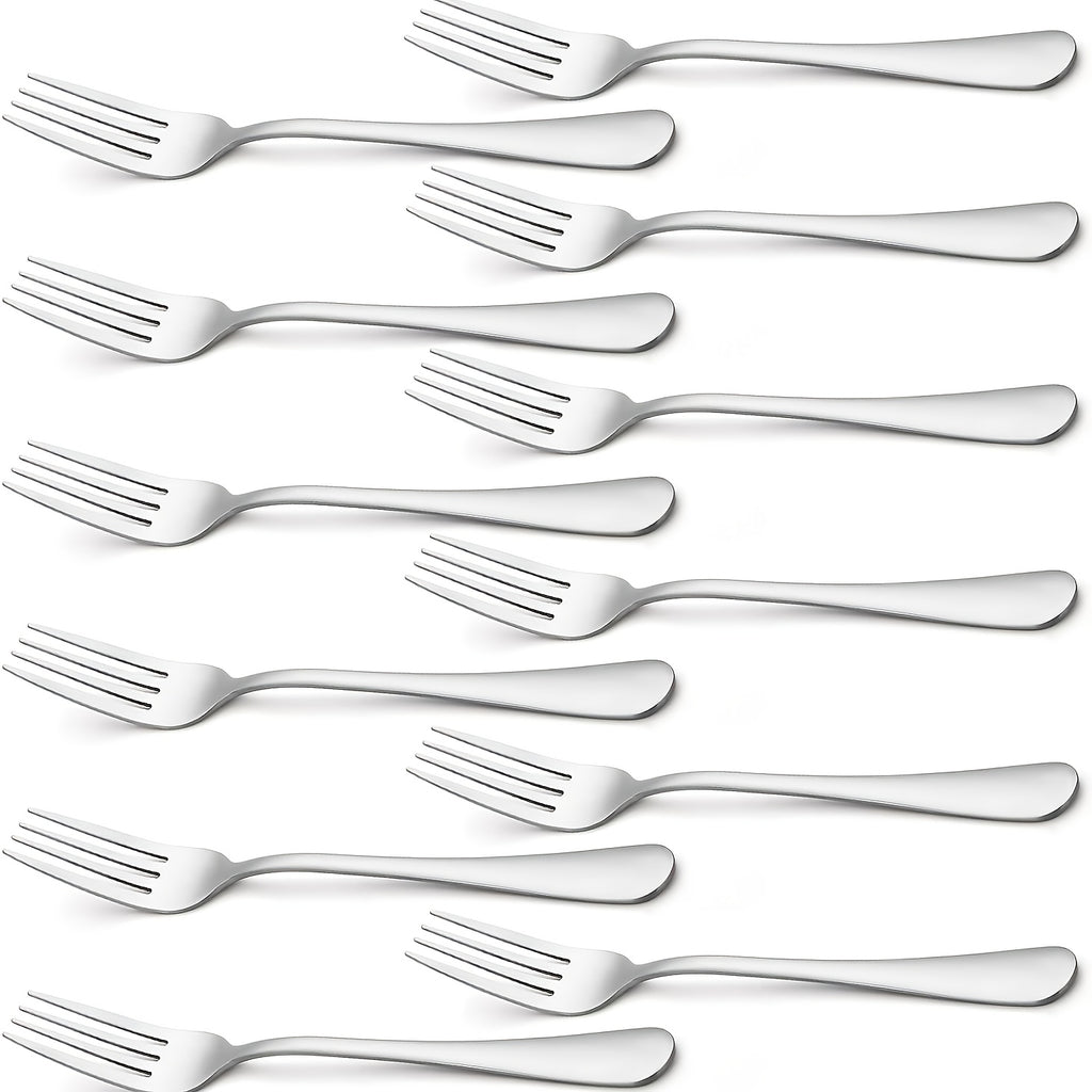 8\u002F12pcs Dinner Fork Set, 8.2-Inch Stainless Steel Table Forks, Metal Forks, Suitable for Home, Kitchen Or Restaurant Use, Mirror Polished, Dishwasher Safe