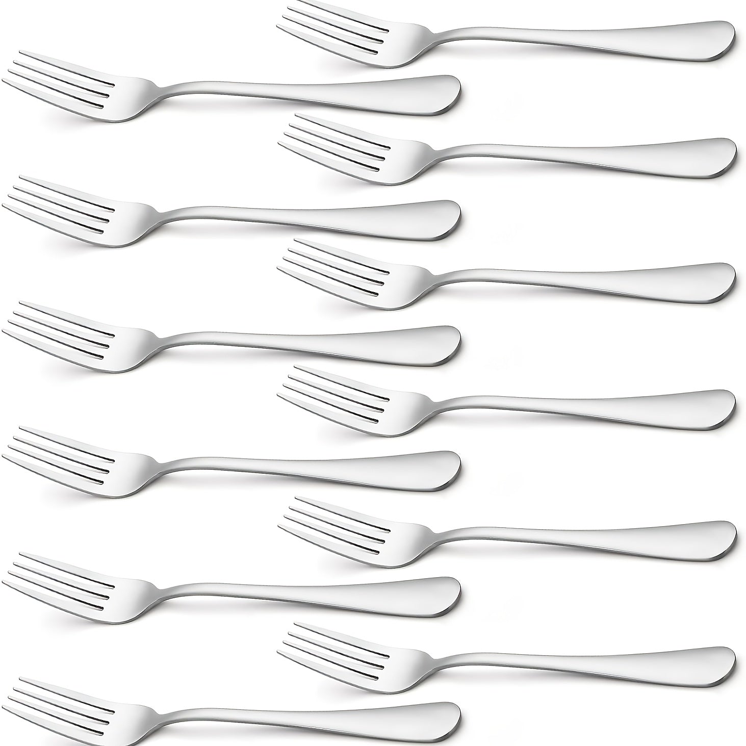 8\u002F12pcs Dinner Fork Set, 8.2-Inch Stainless Steel Table Forks, Metal Forks, Suitable for Home, Kitchen Or Restaurant Use, Mirror Polished, Dishwasher Safe