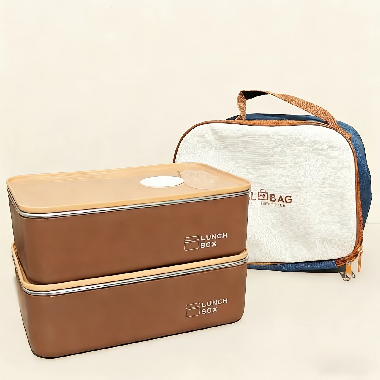 Stainless Steel Leak-Proof Insulated Lunch Box for Travel and Picnics, Double-Layer Sealed with Lid, Microwave-Safe Food Container, Lunch Bag, Suitable for Maternity and Products, Can Be Used as a Parent-Child Takeaway Lunch Bag