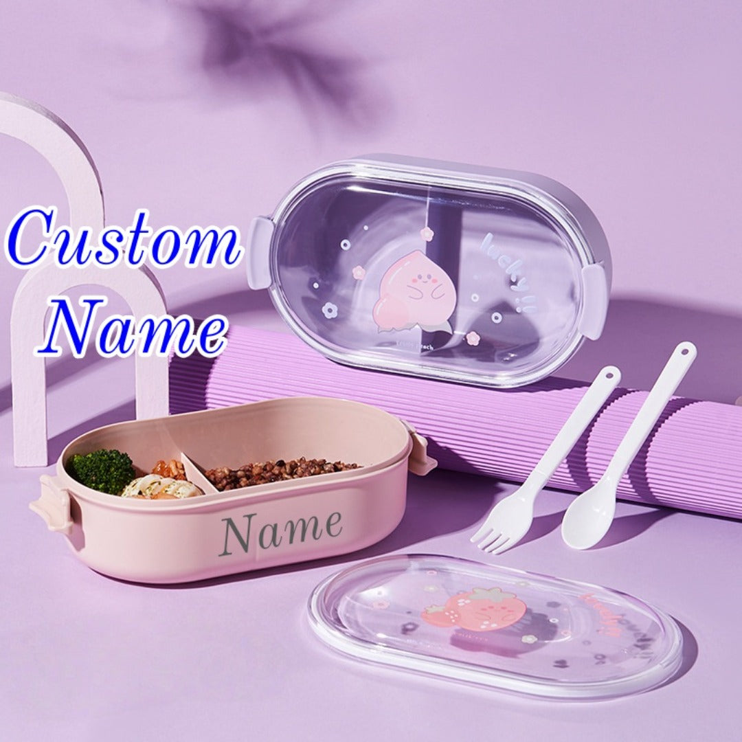 Customizable Fruit-Themed Lunch Boxes That Are Leak-Proof And Insulated, Suitable for Students, Professionals, And Outdoor Enthusiasts. Available in Stainless Steel in Pink, Purple, And Green