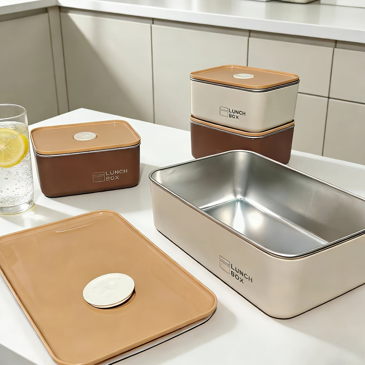 Stainless Steel Leak-Proof Insulated Lunch Box for Travel and Picnics, Double-Layer Sealed with Lid, Microwave-Safe Food Container, Lunch Bag, Suitable for Maternity and Products, Can Be Used as a Parent-Child Takeaway Lunch Bag