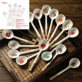 51pcs, Small Spoon, Household Creative Coarse Pottery Hand-Painted Ceramic, Rice Spoon, Dessert Spoon, Porridge Spoon