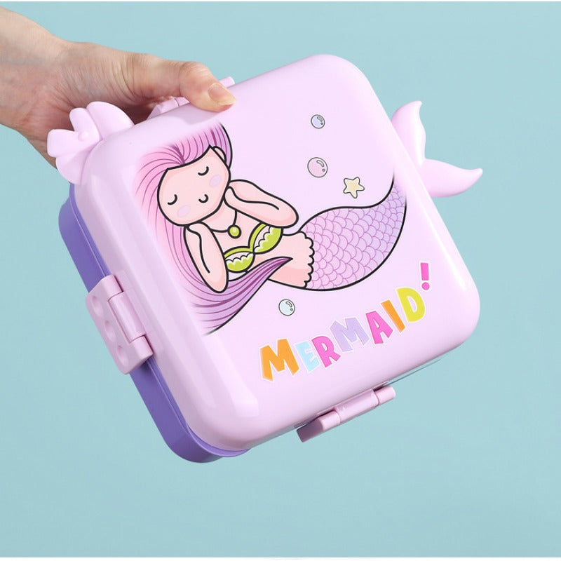 Square Plastic Lunch Box Sealed Student Lunch Box Separated Office Workers Take Outdoor Portable Lunch Box