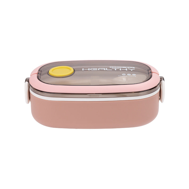 Student Portable Lunch Box 304 Stainless Steel Insulated Lunch Box Office Workers Can Microwave the Lunch Box