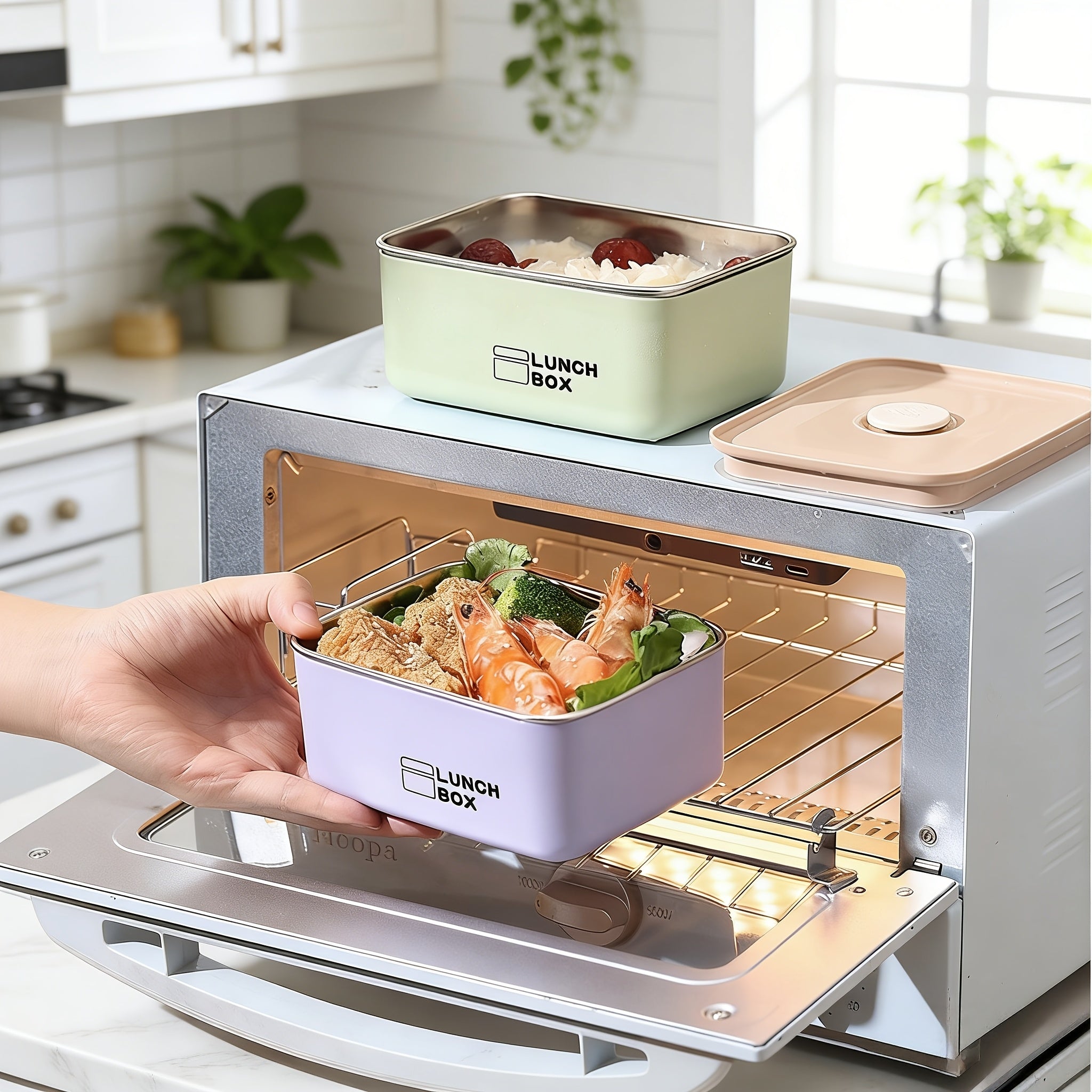 Stainless Steel Leak-Proof Fresh-Keeping Insulated Lunch Box, Special for Travel And Picnic, Sealed with Lid, Fresh-Keeping Lunch Box, Portable Microwave Oven Special Multi-Functional Bento Box