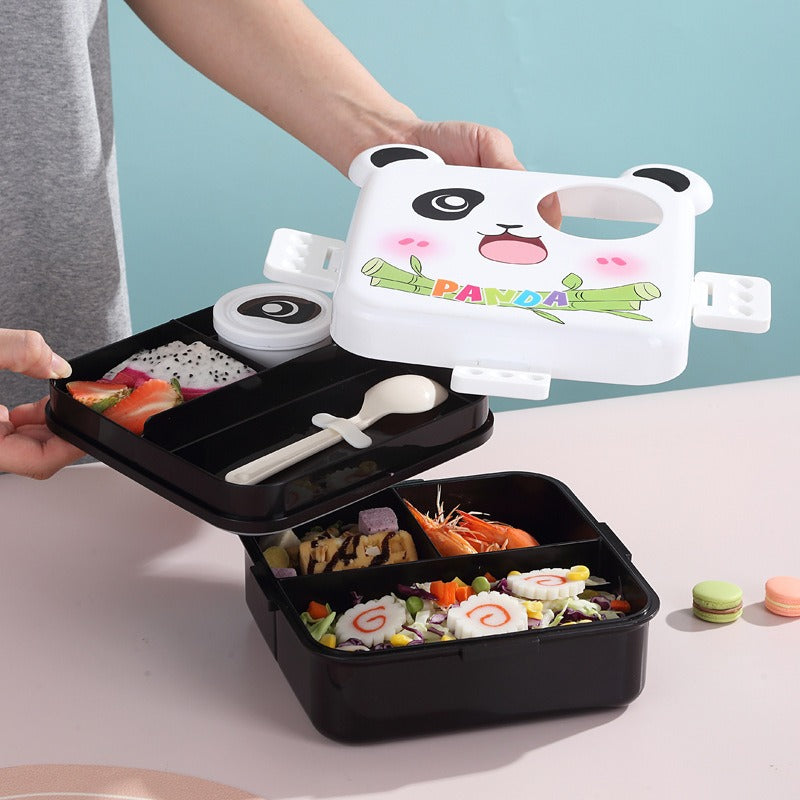 Square Plastic Lunch Box Sealed Student Lunch Box Separated Office Workers Take Outdoor Portable Lunch Box