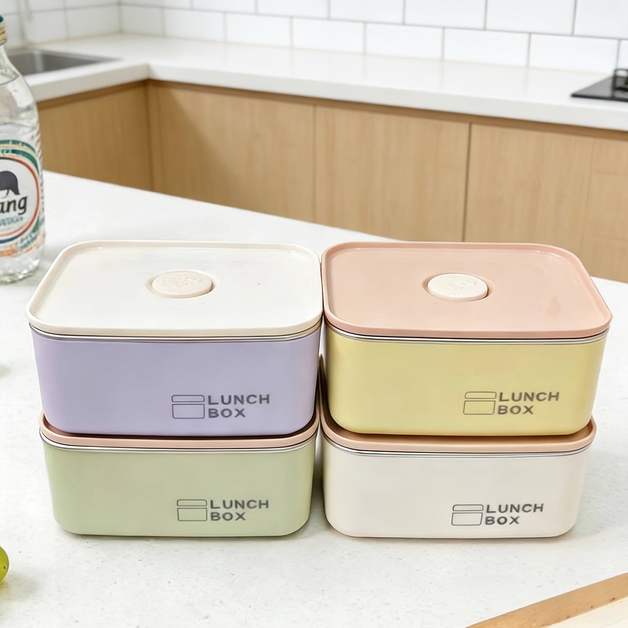 Stainless Steel Leak-Proof Fresh-Keeping Insulated Lunch Box, Special for Travel And Picnic, Sealed with Lid, Fresh-Keeping Lunch Box, Portable Microwave Oven Special Multi-Functional Bento Box