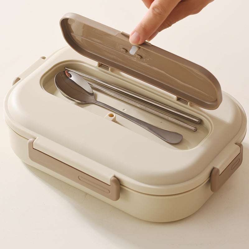 1pc Bento Box, Stainless Steel Lunch Box for Adults - 4 Compartment Metal Bento Box, 304 Food Grade Steel