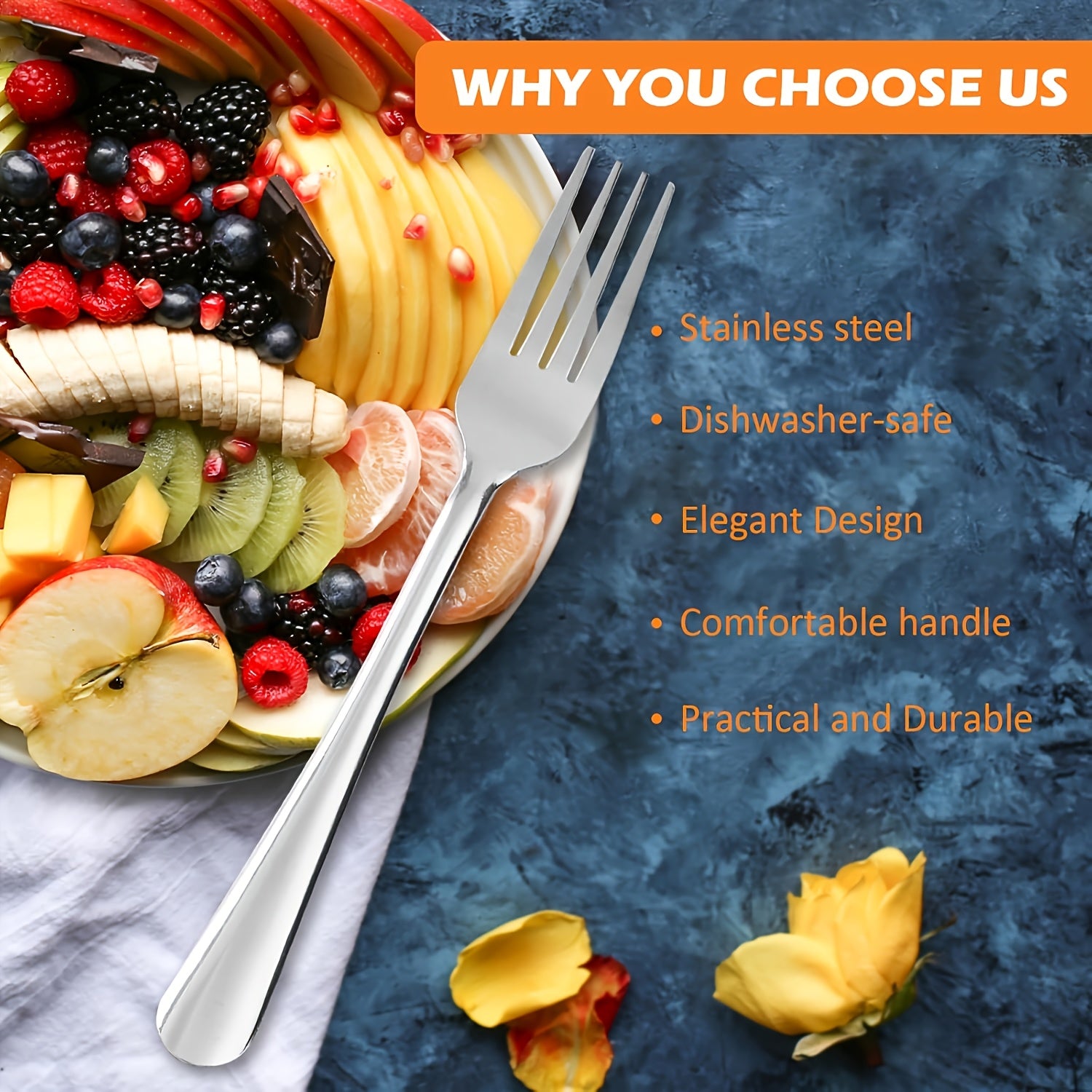 8\u002F12pcs Dinner Fork Set, 8.2-Inch Stainless Steel Table Forks, Metal Forks, Suitable for Home, Kitchen Or Restaurant Use, Mirror Polished, Dishwasher Safe