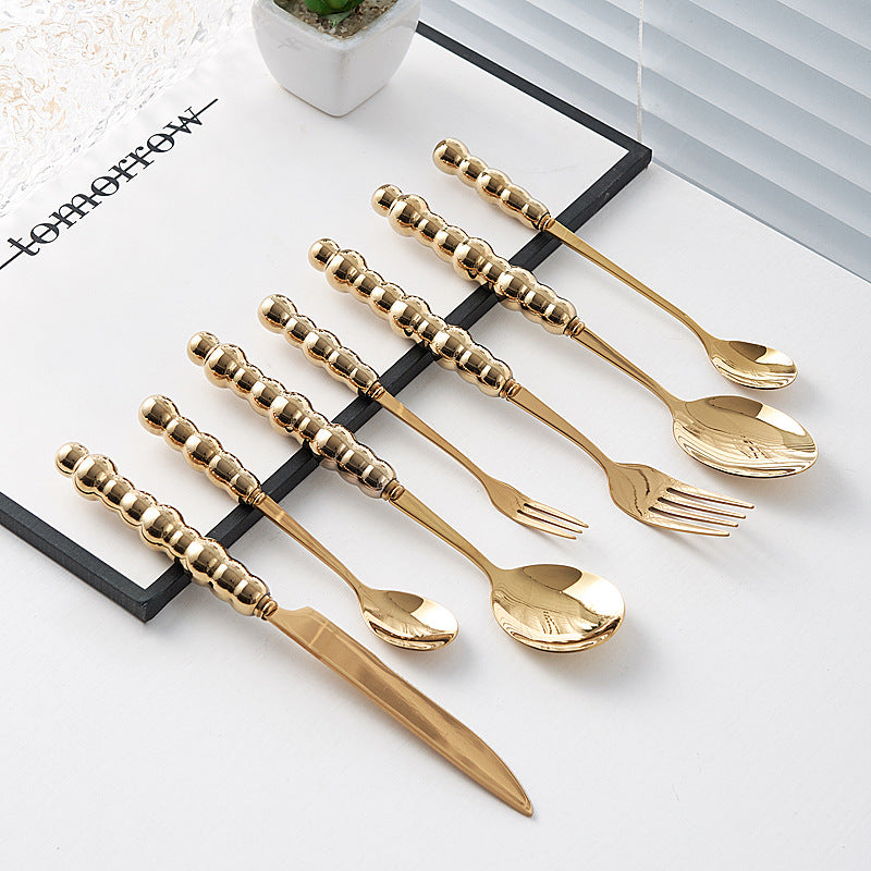 Exquisite Stainless Steel Cutlery Set with Ceramic Handles, Elegant Wedding Cutlery, Perfect for Bridal Showers, Wedding Receptions, And Special Occasions