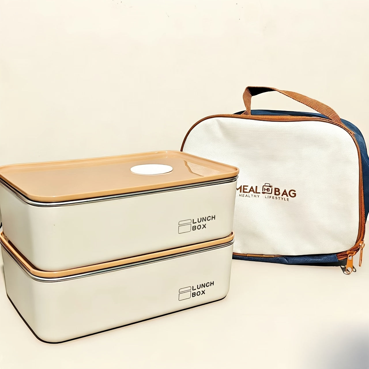 Stainless Steel Leak-Proof Insulated Lunch Box for Travel and Picnics, Double-Layer Sealed with Lid, Microwave-Safe Food Container, Lunch Bag, Suitable for Maternity and Products, Can Be Used as a Parent-Child Takeaway Lunch Bag