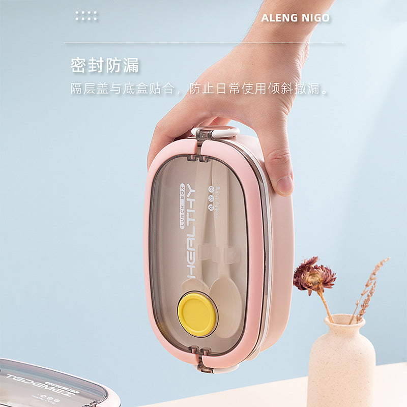 Student Portable Lunch Box 304 Stainless Steel Insulated Lunch Box Office Workers Can Microwave the Lunch Box